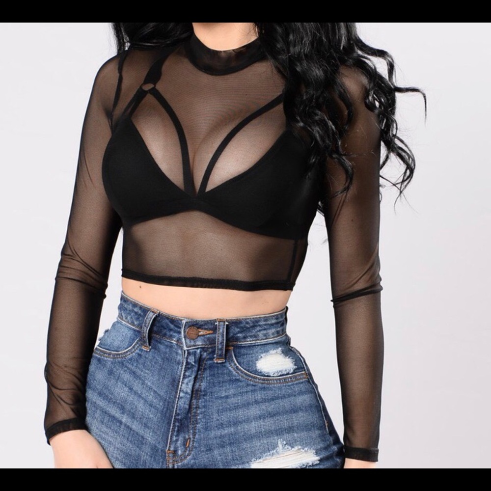 Black sheer top